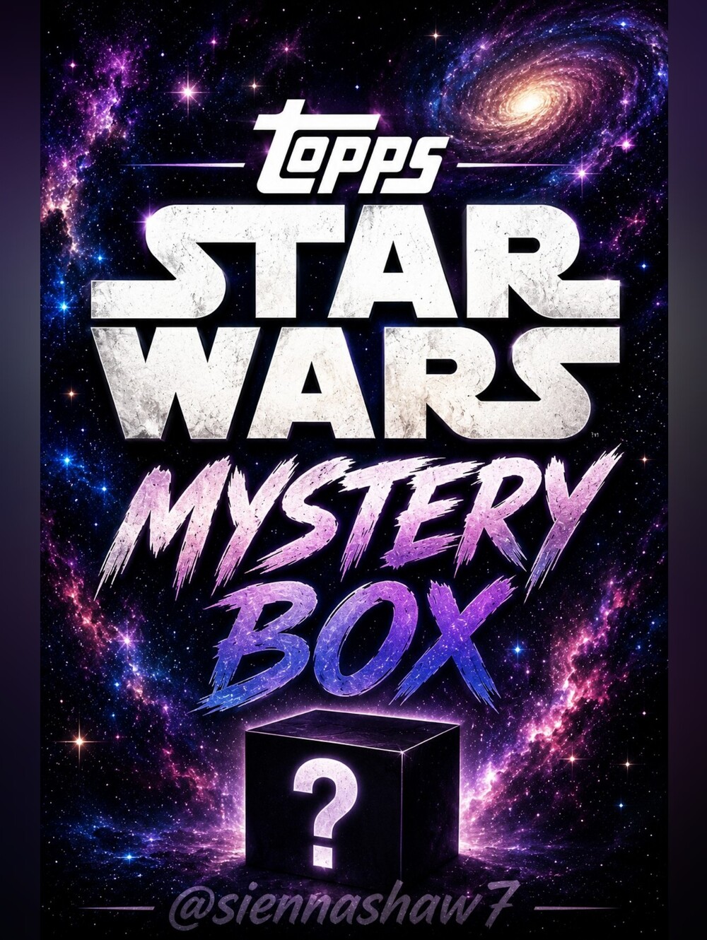 Topps Star Wars Base, Numbered & Aurographed Trading Card Mystery Box (See desc)